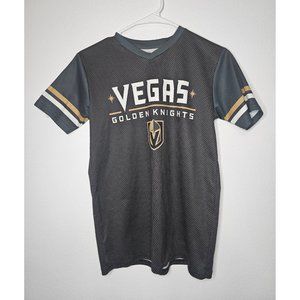 Vegas Golden Knights NHL Hockey Active T-Shirt Size Kids L 10/12 VGK Viva Las